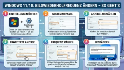 Windows 11/10: Bildwiederholfrequenz ändern – So geht’s