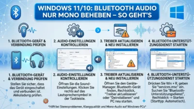 Windows 11/10: Bluetooth-Audio nur Mono beheben – So geht’s