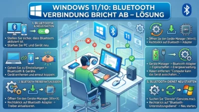 Windows 11/10: Bluetooth Verbindung bricht ab – Lösung