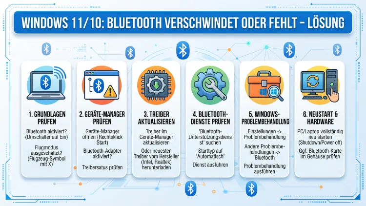 Windows 11/10: Bluetooth verschwindet oder fehlt – Lösung