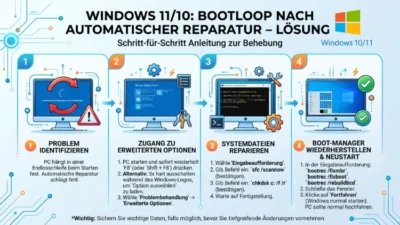 Windows 11/10: Bootloop nach automatischer Reparatur – Lösung
