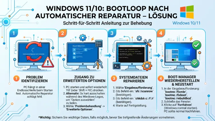 Windows 11/10: Bootloop nach automatischer Reparatur – Lösung