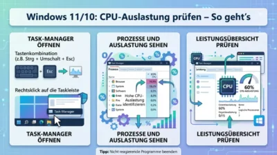 Windows 11/10: CPU-Auslastung prüfen – So geht’s