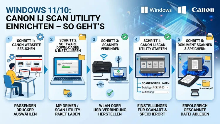 Windows 11/10: Canon IJ Scan Utility einrichten – So geht’s
