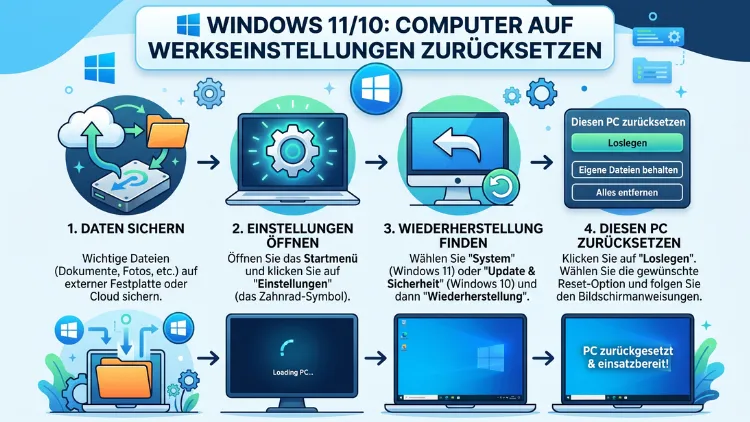 Windows 11/10: Computer auf Werkseinstellungen zurücksetzen