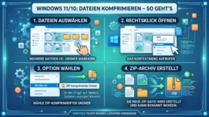 Windows 11/10: Dateien komprimieren – So geht’s
