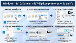 Windows 11/10: Dateien mit 7-Zip komprimieren – So geht’s