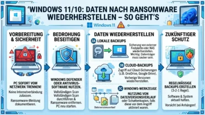 Windows 11/10: Daten nach Ransomware wiederherstellen – So geht’s