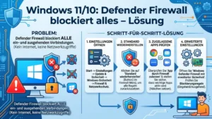 Windows 11/10: Defender Firewall blockiert alles – Lösung