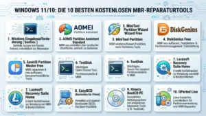 Windows 11/10: Die 10 besten kostenlosen MBR-Reparaturtools