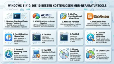 Windows 11/10: Die 10 besten kostenlosen MBR-Reparaturtools