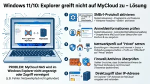 Windows 11/10: Explorer greift nicht auf MyCloud zu – Lösung