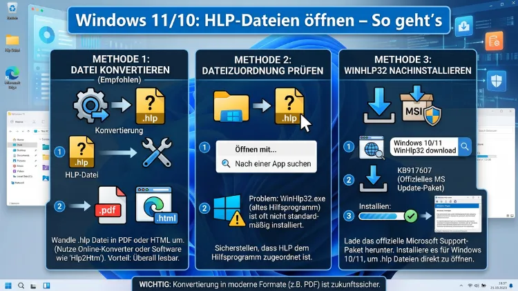 Windows 11/10: HLP-Dateien öffnen – So geht’s