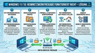 Windows 11/10: Heimnetzwerkfreigabe funktioniert nicht – Lösung