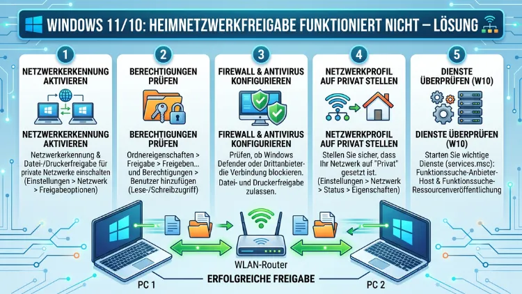 Windows 11/10: Heimnetzwerkfreigabe funktioniert nicht – Lösung