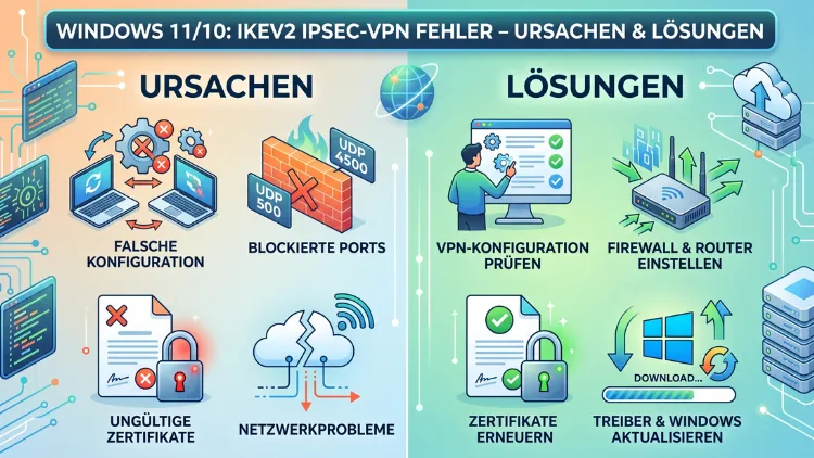 Windows 11/10: IKE2 IPSec-VPN Fehler – Ursachen & Lösungen