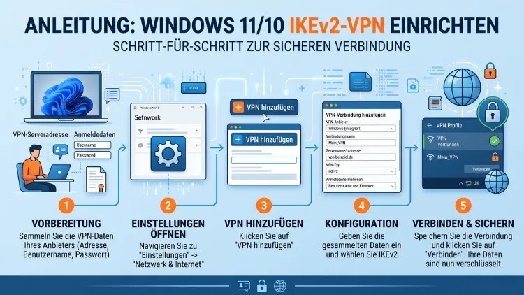 Windows 11/10: IKEv2-VPN einrichten – So geht’s richtig