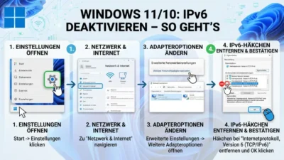 Windows 11/10: IPv6 deaktivieren – So geht's