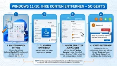Windows 11/10: Ihre Konten entfernen – So geht’s