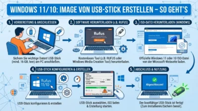 Windows 11/10: Image von USB-Stick erstellen – So geht’s
