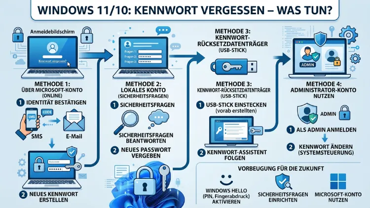 Windows 11/10: Kennwort vergessen – was tun?