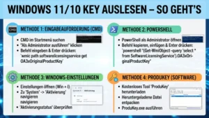 Windows 11/10 Key auslesen – So geht’s
