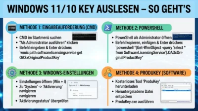 Windows 11/10 Key auslesen – So geht’s