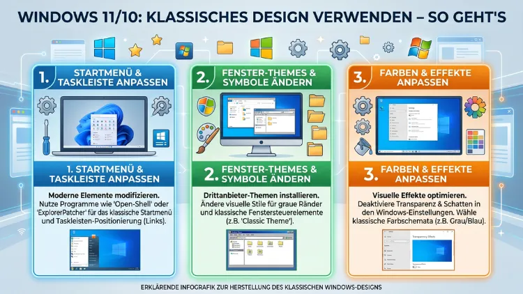 Windows 11/10: Klassisches Design verwenden – So geht’s