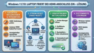 Windows 11/10: Laptop friert bei HDMI-Anschluss ein – Lösung