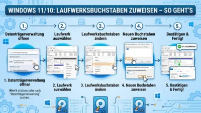Windows 11/10: Laufwerksbuchstaben zuweisen – So geht’s