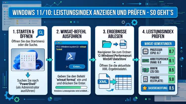 Windows 11/10: Leistungsindex anzeigen und prüfen – So geht’s