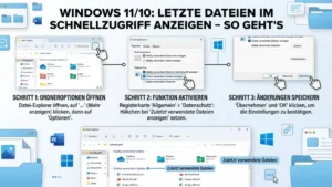 Windows 11/10: Letzte Dateien im Schnellzugriff anzeigen – So geht’s