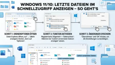 Windows 11/10: Letzte Dateien im Schnellzugriff anzeigen – So geht’s