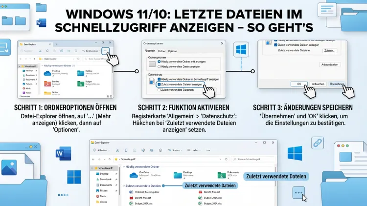 Windows 11/10: Letzte Dateien im Schnellzugriff anzeigen – So geht’s