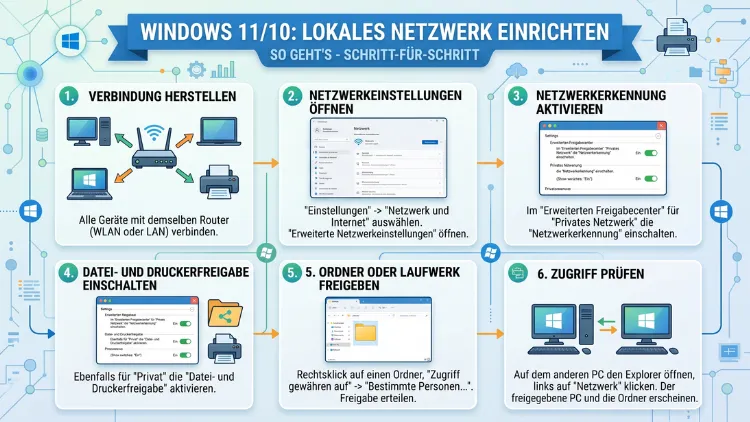 Windows 11/10: Lokales Netzwerk einrichten – So geht’s