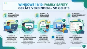 Windows 11/10: MS Family Safety Geräte verbinden – So geht’s
