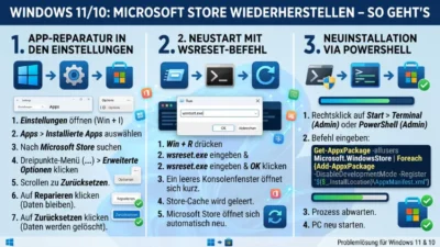 Windows 11/10: Microsoft Store wiederherstellen – So geht’s