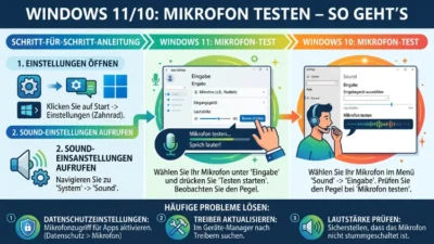 Windows 11/10: Mikrofon testen – So geht’s