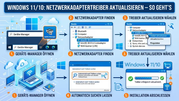 Windows 11/10: Netzwerkadaptertreiber aktualisieren – So geht’s