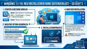 Windows 11/10: Neu installieren ohne datenverlust – So geht’s