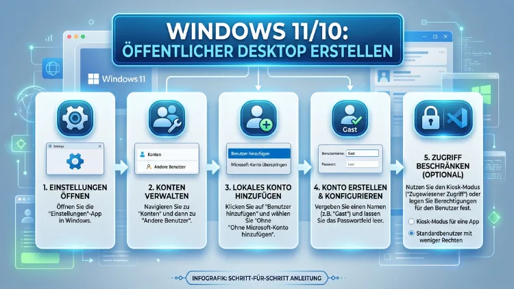Windows 11/10: Öffentlicher Desktop – So geht’s