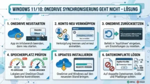 Windows 11/10: OneDrive Synchronisierung geht nicht – Lösung