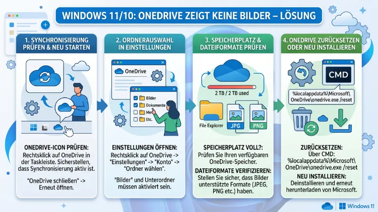 Windows 11/10: OneDrive zeigt keine Bilder – Lösung