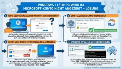 Windows 11/10: PC wird im Microsoft-Konto nicht angezeigt – Lösung