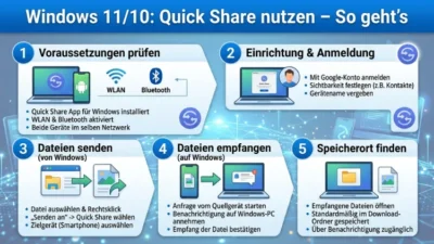 Windows 11/10: Quick Share nutzen – So geht’s