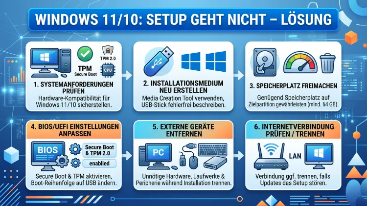 Windows 11/10: Setup geht nicht – Ursache & Lösung
