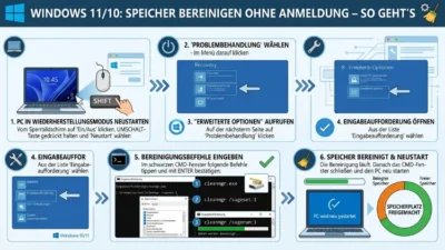 Windows 11/10: Speicher bereinigen ohne Anmeldung – So geht’s