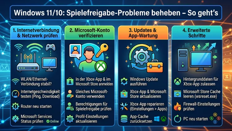 Windows 11/10: Spielefreigabe-Probleme beheben – So geht’s