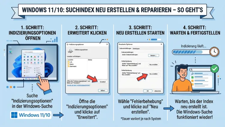 Windows 11/10: Suchindex neu erstellen und reparieren – So geht’s