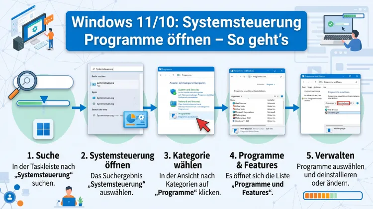 Windows 11/10: Systemsteuerung Programme öffnen – So geht’s